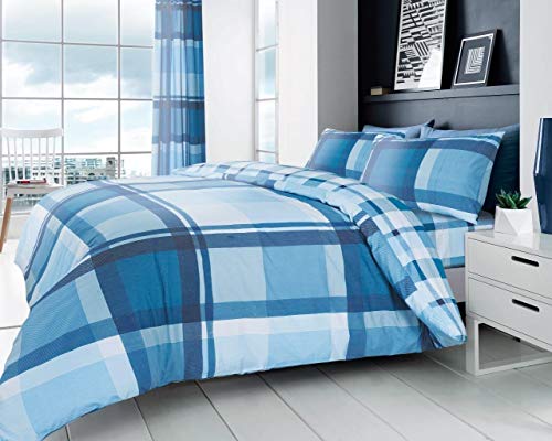 GC GAVENO CAVAILIA Bettwäsche-Set für Doppelbett (200 x 200 cm), atmungsaktives Polyester-Baumwoll-Mischgewebe, Blau von GC GAVENO CAVAILIA