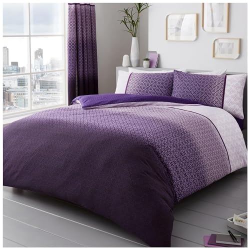 GC GAVENO CAVAILIA Bettwäsche-Set für King-Size-Betten (230 x 220 cm), Polyester-Baumwoll-Mischgewebe, Steppdeckenbezüge, Violett von GC GAVENO CAVAILIA