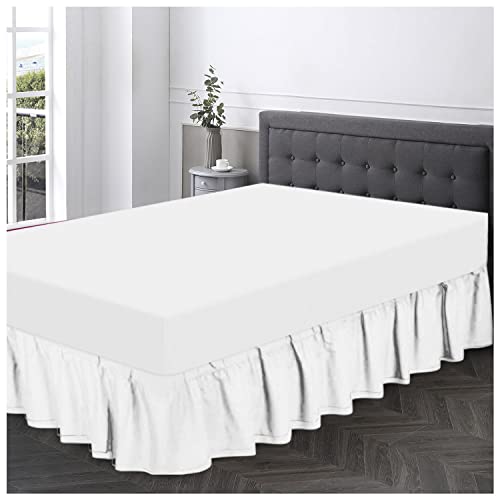 GC GAVENO CAVAILIA Diamant, unifarben Bettvolant aus Polycotton mit Rüschen für Einzelbett, elastische Ecken, atmungsaktiv, einfarbig, Polyester, 50 Baumwolle, weiß, King Valance Sheet GC GAVENO CAVAILIA Diamant, unifarben Bettvolant aus Polycotton mit Rüschen für Einzelbett, elastische Ecken, atmungsaktiv, einfarbig, Polyester, 50 Baumwolle, weiß, King Valance Sheet von GC GAVENO CAVAILIA