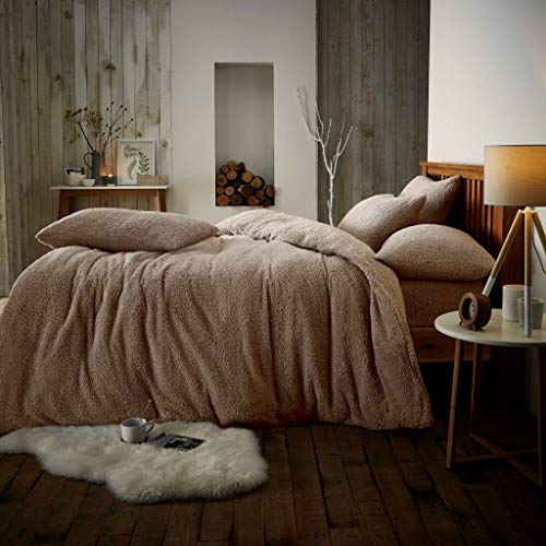 GC GAVENO CAVAILIA Doppelt, Teddy-Fleece, Polyester, weiches, warmes und gemütliches Material, Mink, Doppelbett von GC GAVENO CAVAILIA