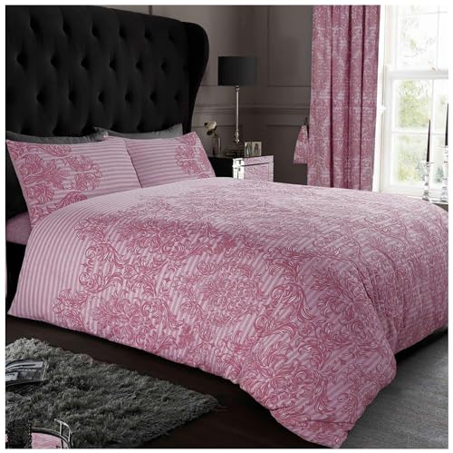 GC GAVENO CAVAILIA Empire Damast Bettbezug King Size, wendbares Bettwäsche-Set, ultraweiches Bettwäsche-Set mit Kissenbezügen, Blush Pink (230 x 220cm) von GC GAVENO CAVAILIA