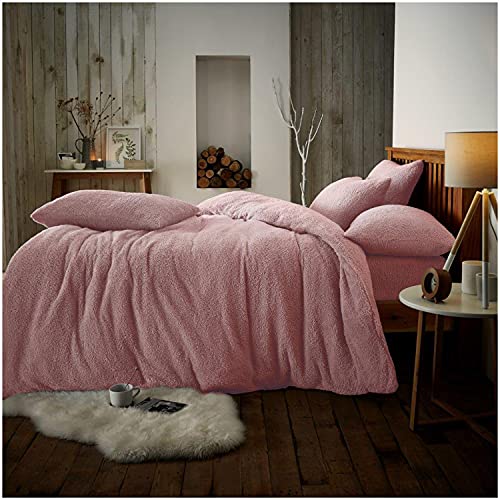 GC GAVENO CAVAILIA Flauschiges Bettwäsche-Set mit Kissenbezügen, Fleece, für Einzelbett, Rosa von GC GAVENO CAVAILIA