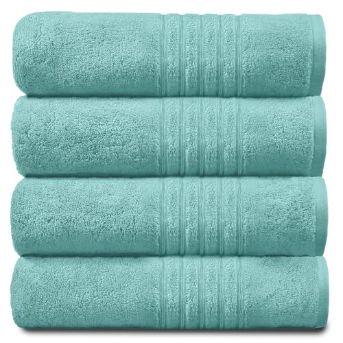 GC GAVENO CAVAILIA Handtücher für Badezimmer, 450 g/m², Badetuch und 100% ägyptische Baumwolle, Fitnessstudio-Handtücher, Aqua, 50 x 80 cm von GC GAVENO CAVAILIA