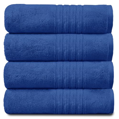 GC GAVENO CAVAILIA Handtücher für Badezimmer, 450 g/m², Badetuch und 100% ägyptische Baumwolle, Fitnessstudio-Handtücher, blau, 50 x 80 cm von GC GAVENO CAVAILIA