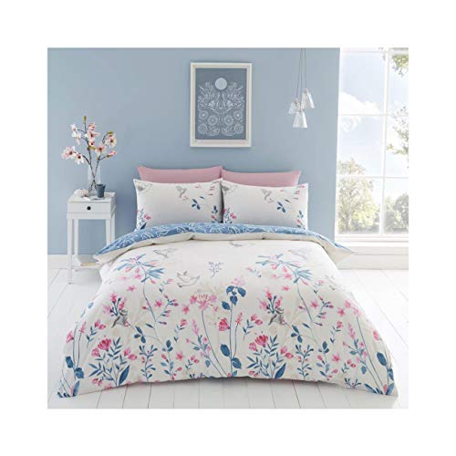 GC GAVENO CAVAILIA Hochwertiger, weicher und kuscheliger bedruckter Bettbezug, pflegeleichtes Wendebettwäsche-Set aus Polycotton, Polyester, 50% Baumwolle, Emma-Natur, Doppelbett von GC GAVENO CAVAILIA