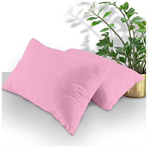 GC GAVENO CAVAILIA Housewife Kissenbezüge, 2er-Pack, atmungsaktive Standard-Kissenbezüge, einfarbige Kissenbezüge mit Hotelverschluss, rosa, 74 x 48 cm, 708674 von GC GAVENO CAVAILIA