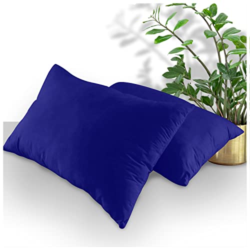 GC GAVENO CAVAILIA Housewife Pillowcases 2 Pack, Breathable Standard Pillow Cases, Plain Pillow Covers with Envelop Closure, Royal Blue, 74X48 cm von GC GAVENO CAVAILIA