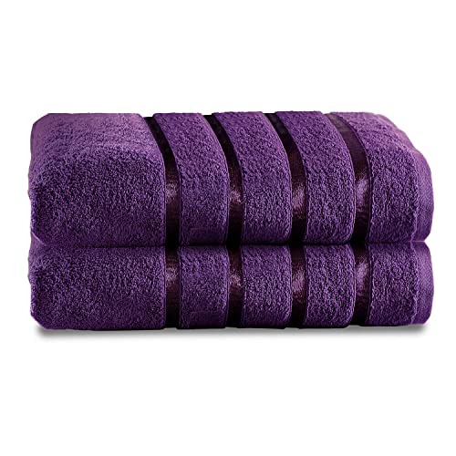 GC GAVENO CAVAILIA Luxuriöse Jumbo-Badetücher, 100% ringgesponnene Baumwolle, 2 Stück, lichtbeständig, extra saugfähig, ägyptisch, Aubergine, 80 x 170 cm GC GAVENO CAVAILIA Luxuriöse Jumbo-Badetücher, 100% ringgesponnene Baumwolle, 2 Stück, lichtbeständig, extra saugfähig, ägyptisch, Aubergine, 80 x 170 cm von GC GAVENO CAVAILIA