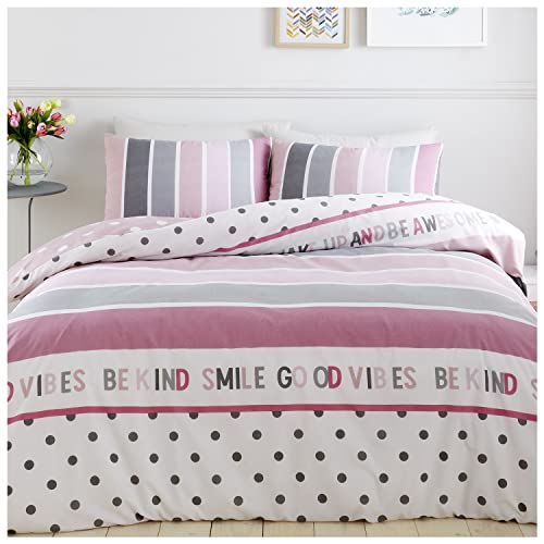 GC GAVENO CAVAILIA Gepunktetes Bettbezug-Set, gemütliche gestreifte Bettwäsche-Sets für King-Size-Betten, wendbare Bettbezüge, Blush Pink/Grau GC GAVENO CAVAILIA Gepunktetes Bettbezug-Set, gemütliche gestreifte Bettwäsche-Sets für King-Size-Betten, wendbare Bettbezüge, Blush Pink/Grau von GC GAVENO CAVAILIA