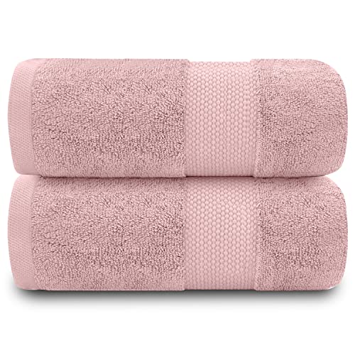 GC GAVENO CAVAILIA Premium Handtücher aus 100% ägyptischer Baumwolle, dick, saugfähig, 700 g/m², Miami Badetuch, rosa-Soft pink, Bath Sheet (90x140 cm), 2 von GC GAVENO CAVAILIA