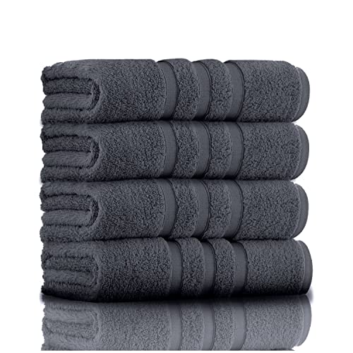 GC GAVENO CAVAILIA Premium Handtücher fürs Badezimmer - Ägyptische Baumwolle Handtuch Set - 550 GSM Handtuch 2er Set Anthrazit von GC GAVENO CAVAILIA