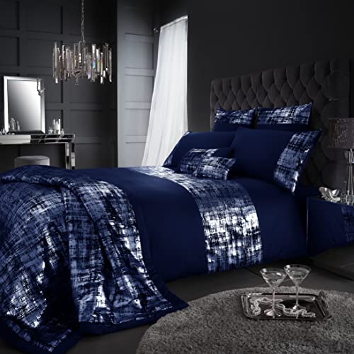 GC GAVENO CAVAILIA Prosecco Glitzer Luxuriöser, gestreifter Bettbezug, pflegeleicht, weich und warm, atmungsaktiv, kariert, gefüttert, Steppdecken-Set, Polyester, Navy, Doppelbett von GC GAVENO CAVAILIA