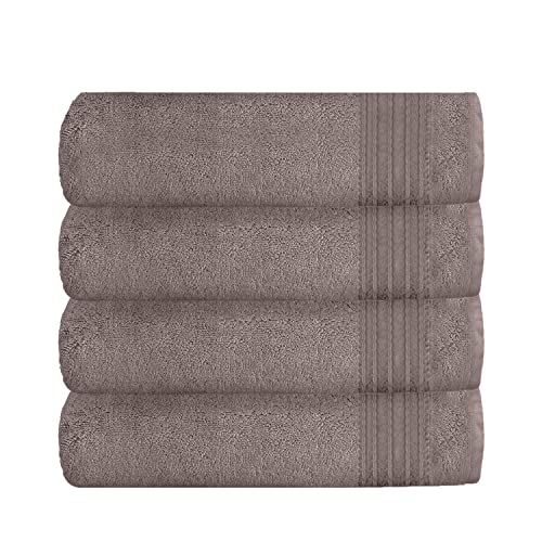GC GAVENO CAVAILIA Quick Dry Handtücher-Set, 4er-Pack, Premium-Handtuch, sehr saugfähig, 100% ägyptische Baumwolle, New Hampton, Silber/Grau von GC GAVENO CAVAILIA