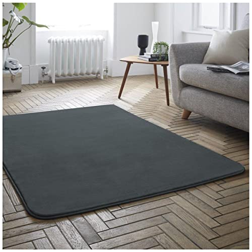 GC GAVENO CAVAILIA Premium-Teppich aus superweichem Kunstfell, samtig, für Wohnzimmer, flauschig, Fleece, groß, Anthrazit, 100 x 150 cm von GC GAVENO CAVAILIA