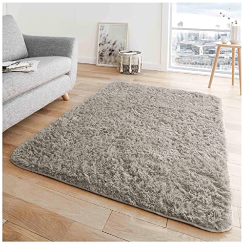 GC GAVENO CAVAILIA Shaggy Teppiche für Wohnzimmer – Superweicher Schlafzimmerteppich – rutschfeste Bodenteppiche – Flauschige Teppiche Wohnzimmer – Nerz – 80 x 150 cm von GC GAVENO CAVAILIA