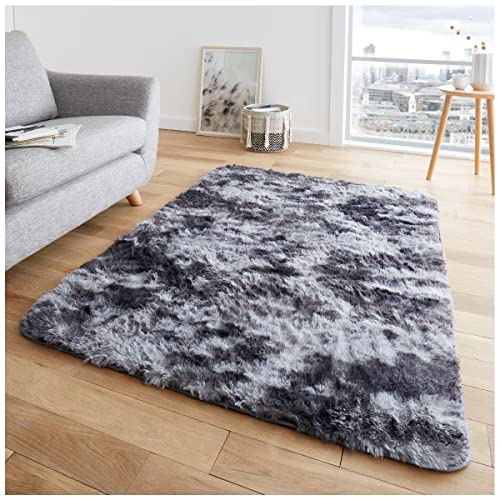 GC GAVENO CAVAILIA Shaggy-Teppiche für Wohnzimmer – superweicher Schlafzimmerteppich – rutschfeste Bodenteppiche – Flauschige Teppiche Wohnzimmer – Nerz – 80 x 150 cm – Anthrazit – 80 x 150 cm von GC GAVENO CAVAILIA