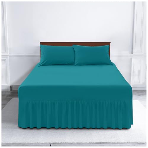GC GAVENO CAVAILIA Spannbettlaken für Doppelbett, bügelfreies Bettlaken – antiallergisches Perkal-Spannbetttuch – Blaugrün GC GAVENO CAVAILIA Spannbettlaken für Doppelbett, bügelfreies Bettlaken – antiallergisches Perkal-Spannbetttuch – Blaugrün von GC GAVENO CAVAILIA