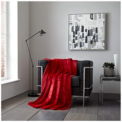 GC GAVENO CAVAILIA Überwurf Flanell-Sherpa-Fleece-Decke, weich, flauschig, kuschelig, warm und gemütlich, Bett, Sofa, Polyester, rot, 200X240 von GC GAVENO CAVAILIA