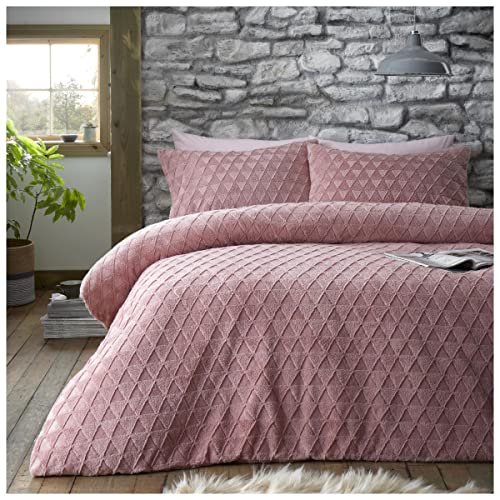 GC GAVENO CAVAILIA Vict-Vend 521013-Vict-Vend Bettwäscheset mit Kissenbezügen, geometrisch, weich, für Doppelbett, Flauschiges Design, rosa von GC GAVENO CAVAILIA
