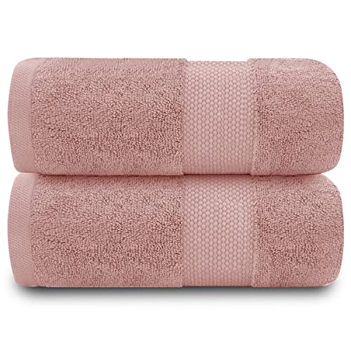 GC GAVENO CAVAILIA Weiches Badetuch-Set | 2-teiliges Badetuch aus ägyptischer Baumwolle | 700 g/m² Hotelkollektion | wasserabsorbierende Handtücher-Sets | Blush Pink | 70 x 125 von GC GAVENO CAVAILIA