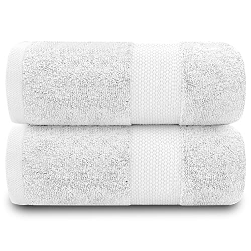 GC GAVENO CAVAILIA Weiches Badetuch-Set | 2-teiliges Badetuch aus ägyptischer Baumwolle | 700 g/m² Hotelkollektion | wasserabsorbierende Handtücher-Sets | weiß | 70 x 125 von GC GAVENO CAVAILIA