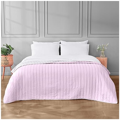 GC GAVENO CAVAILIA Wendbare Gesteppte Tagesdecke, Doppeldecke, Bettüberwurf, 150 x 200 cm, ultraweich, Tagesdecke, 100% Polyester, Violett von GC GAVENO CAVAILIA