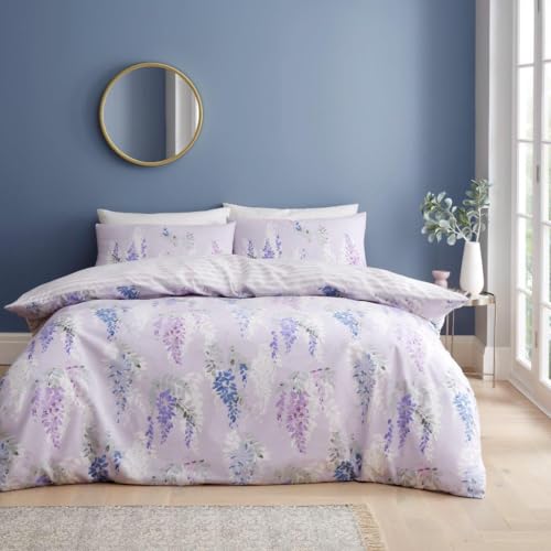 GC GAVENO CAVAILIA Wende-Bettbezug für Doppelbett, Blätter, 3-teilig, Doppelbettbezug (200 x 200 m) mit Kissenbezügen, waschbares Bettwäsche-Set, Weiß von GC GAVENO CAVAILIA