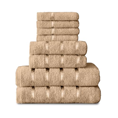 Gaveno Cavailia Boston Handtuch-Set, 8 Stück, 100% Baumwolle, Natur, 8Pc Bale Set von GC GAVENO CAVAILIA