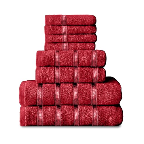 Gaveno Cavailia Boston Handtuch-Set, 8 Stück, 100% Baumwolle, rot, 8Pc Bale Set von GC GAVENO CAVAILIA