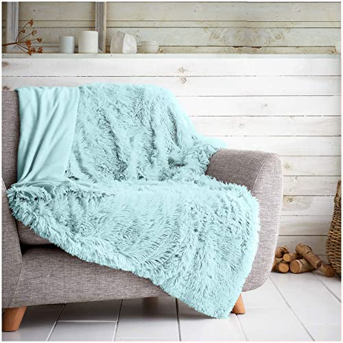 Gaveno Cavailia Hugg and Snugg Teddy-Fleece-Decke für Sofa/Bett, superweich, flauschig, pflegeleicht, dekorativer Überwurf, gemütlich, warm, Sofaüberwurf, Doppelbett, 150 x 200 cm, zartes Ei von GC GAVENO CAVAILIA