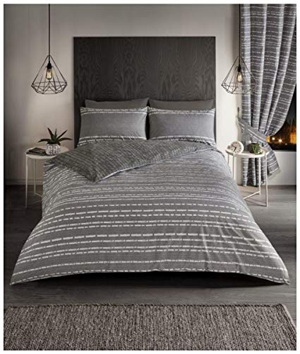 Gaveno Cavailia Pflegeleichtes Bettwäsche-Set mit SEB-Streifen, wendbar, Luxus-Qualität, Grau, Kingsize, Polycotton, King Size von GC GAVENO CAVAILIA