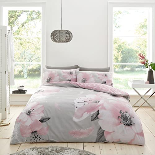 GC GAVENO CAVAILIA Luxuriöses Bettwäsche-Set mit geometrischem Muster, Blumenmuster, Baumwollmischgewebe, Bettbezug, AVA-Pink, King-Size-Bett von GC GAVENO CAVAILIA