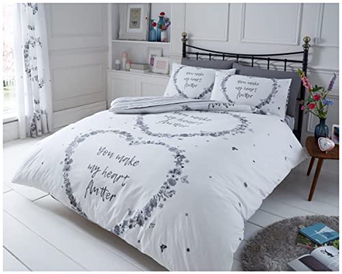 GC GAVENO CAVAILIA Luxuriöses geometrisches Bettwäsche-Set mit Blumenmuster, Baumwollmischgewebe, Bettbezüge für Kingsize-Betten, Grau von GC GAVENO CAVAILIA