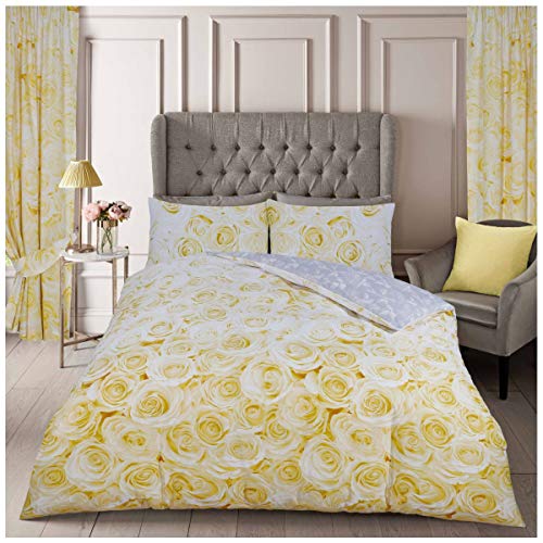 GC GAVENO CAVAILIA Luxuriöses geometrisches Bettwäsche-Set mit Blumenmuster, Polycotton, Bettbezüge für Kingsize-Betten, Ockerfarben, King-Size-Bett von GC GAVENO CAVAILIA