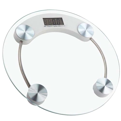 Elektronische Personenwaage aus Glas mit Display und Tragkraft bis zu 150 kg von GC GLOBALCOMMERCE