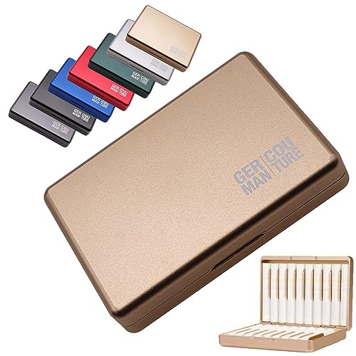 GC Premium Zubehör Etui kompatibel mit Iqos Terea Iluma Prime oder Heets one Duo 3 originals Kit Stick-etui Stickbox Aluminium, gold von GC