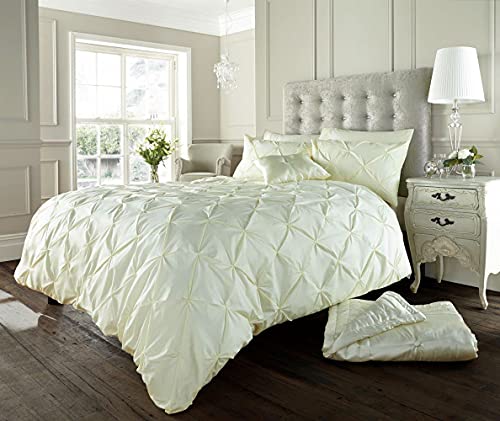 Alford Bettwäsche-Set mit Kissenbezug und Bettbezug, Einzelbett / Doppelbett / King-Size-Bett, cremefarben, King Size von GC