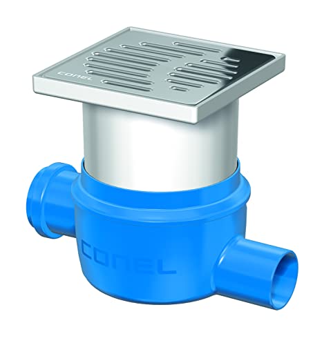 Bodenablauf DRAIN DN 50 waagerecht Zulauf DN50,mit Aufsatz,Rost 150mm von CONEL