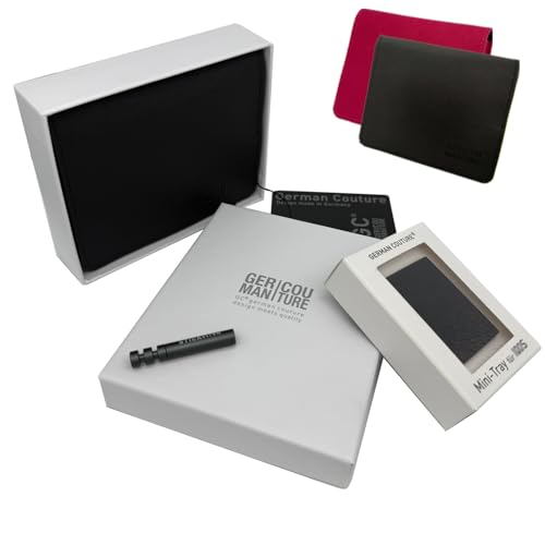 GC German Couture Zubehör Set kompatibel mit IQOS ILUMA PRIME, TEREA o. LEVIA Sticks - Inkl. PRIME CASE Etui Stickscrew mini Stickbecher (Set schwarz) von GC