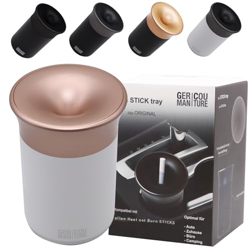 GC German Couture Stickbecher Auto-Aschenbecher kompatibel mit IQOS ILUMA PRIME TEREA Sticks u. Heets-Sticks + Glo Hyper Pro Air neo-Sticks Zubehör u. für PLOOM, white/rose gold GC German Couture Stickbecher Auto-Aschenbecher kompatibel mit IQOS ILUMA PRIME TEREA Sticks u. Heets-Sticks + Glo Hyper Pro Air neo-Sticks Zubehör u. für PLOOM, white/rose gold von GC