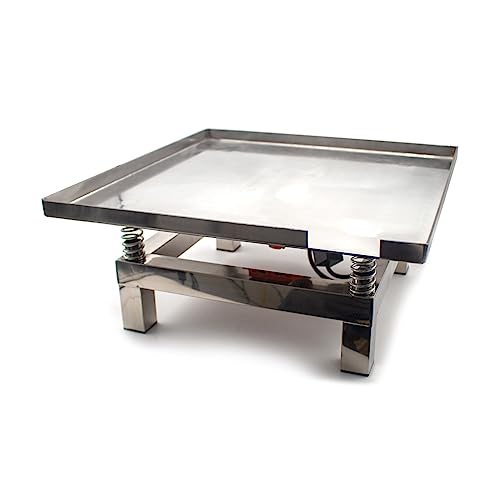 GCCSSBXF Beton-Rütteltisch – 50 x 50 cm Prüfstand, Edelstahl-Mini-Vibrationsplattform für Vibrationsprüfung, Block-Vibrationstisch von GCCSSBXF