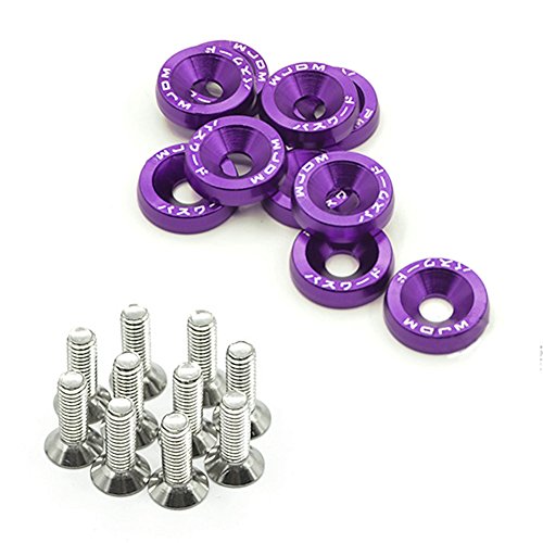 Car Styling Universal Eloxierte Aluminium Unterlegscheiben M6x20 Stahlschraube(Lila) von GCDN