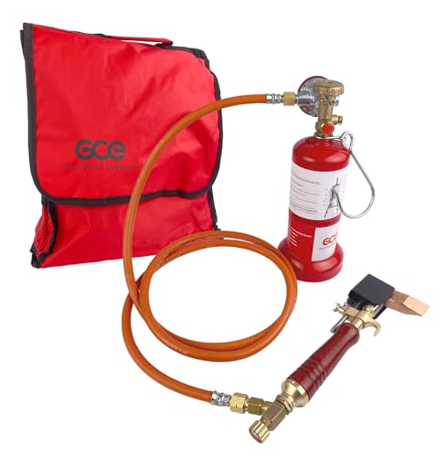 GCE Dachrinnen-Lötset Profi Gasschlauch Druckregler befüllbare Handwerker-Propanflasche praktische Tasche von Boppon