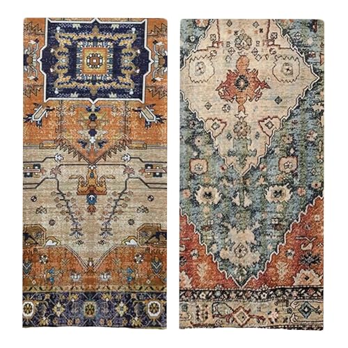 GCFET Vintage Küchentücher Set - Boho Antik Orientalisch Geschirrtücher für Küche, Boho Dekorative Handtücher für Badezimmer, 16x24 2er Set von GCFET