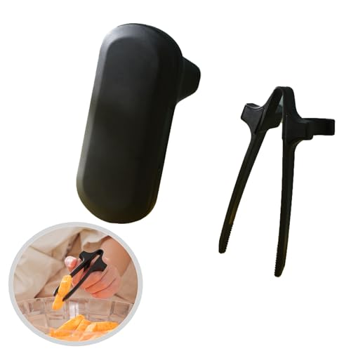 GCFTIFF Finger Essstäbchen für Gamer,Wiederverwendbare Finger Chips Snack Zange U Halterung Essstäbchen Helfer Snacking Tool,Party Supplies,Kreative Gamer Zubehör,Geschenke für Gamer (Schwarz) von GCFTIFF