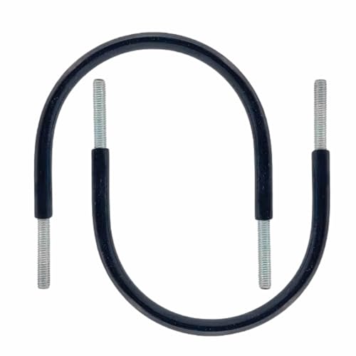 2 Stück M8-U-Bolzen, U-Klemme aus Kohlenstoffstahl mit Kunststoffrohr, Rohrklemme for die industrielle Fertigung(M8*42 * 64) von GCHBTMQ Boutiques UK