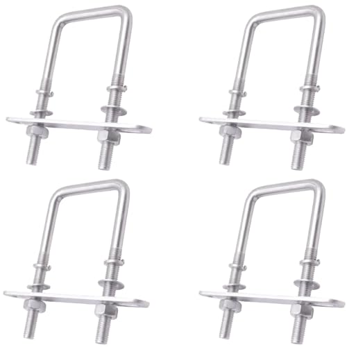 M8-U-Bolzen mit Vierkantkopf, 4er-Pack, Befestigungsclip for Rohrschellen aus Edelstahl 304 for Boots- und Schiffsanwendungen(M8*30 * 120) von GCHBTMQ Boutiques UK