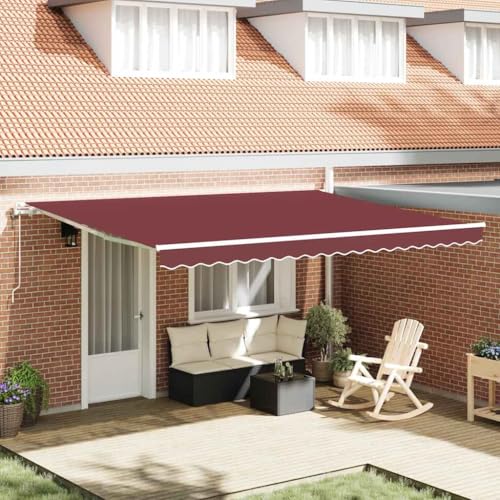 Automatisch einziehbare Markise Burgunderrot 450x300 cm Haus & Garten Rasen & Garten Outdoor Wohnzimmer Fenster & Tür Markisen von GCHDHAPB