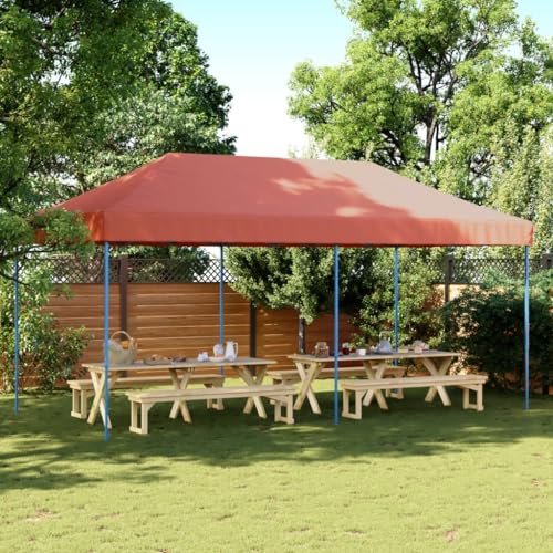 Faltbares Partyzelt Pop-Up Terrakotta 580x292x315cm von GCHDHAPB