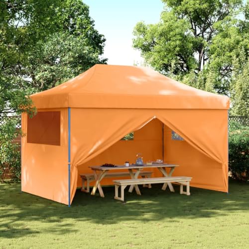 Faltbares Partyzelt Pop-Up mit 4 Seitenwänden orange von GCHDHAPB